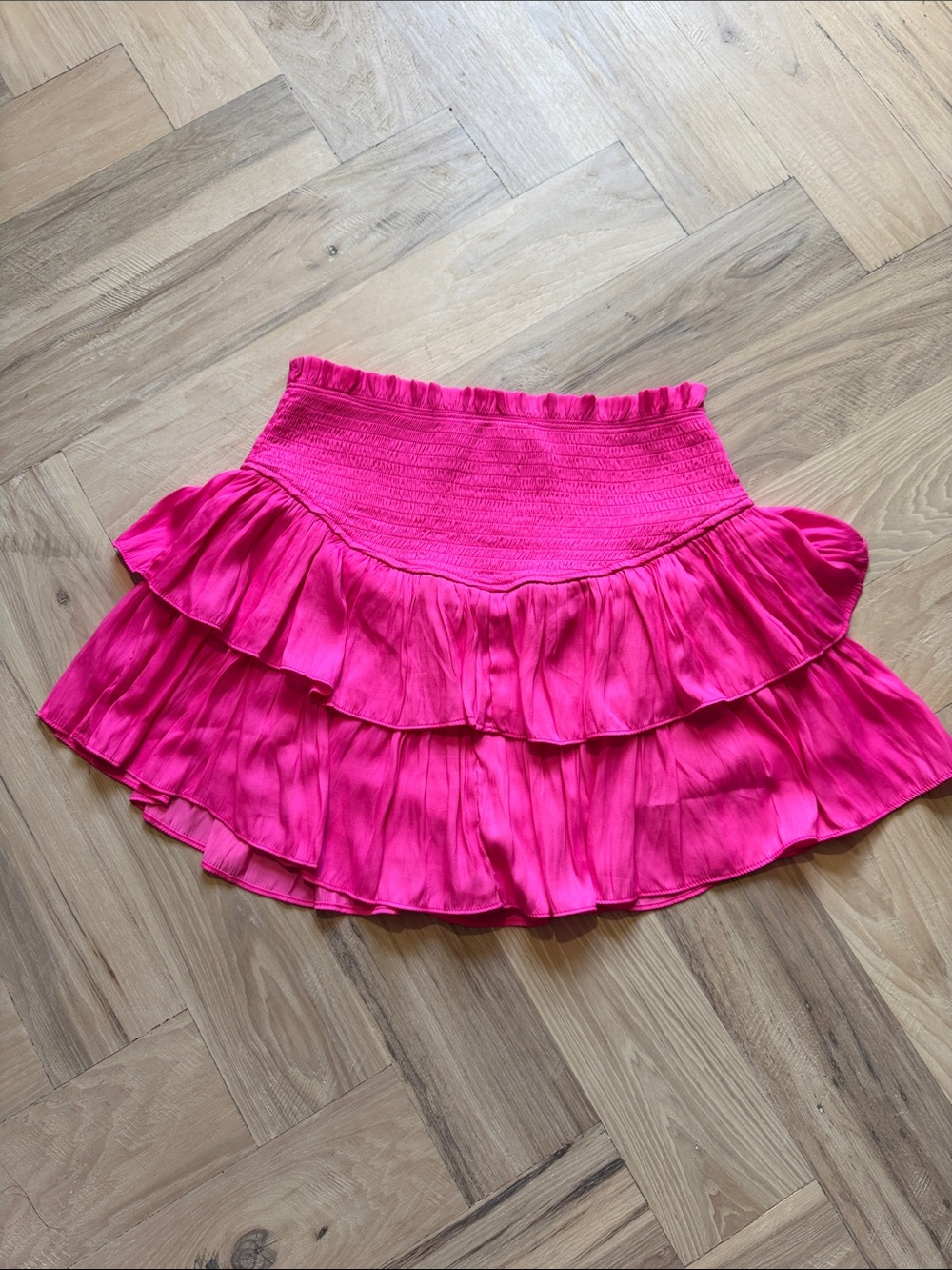 Mustard Seed Hot Pink Tiered Ruffle Skirt